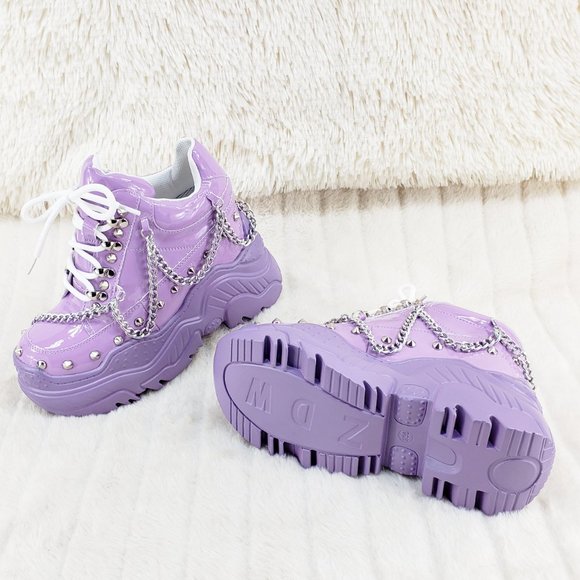 Space Candy Platform Lilac Purple Hidden Wedge Sneaker RESTOCKED - Picture 13 of 17